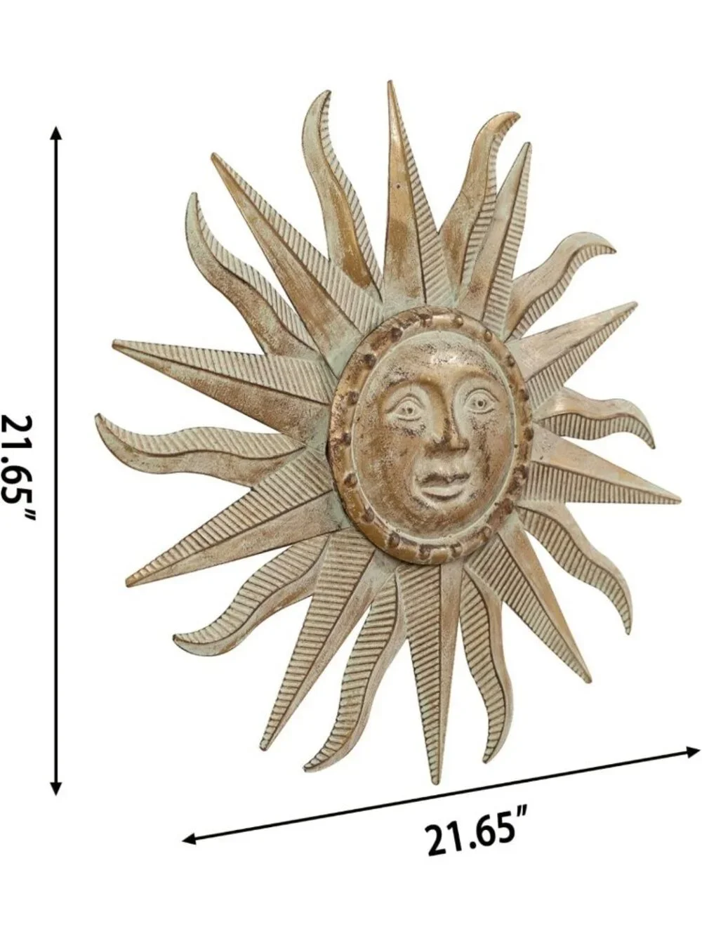 3D Metal Sun Wall Art Sculpture for Indoor/Outdoor Decor | Garden Patio